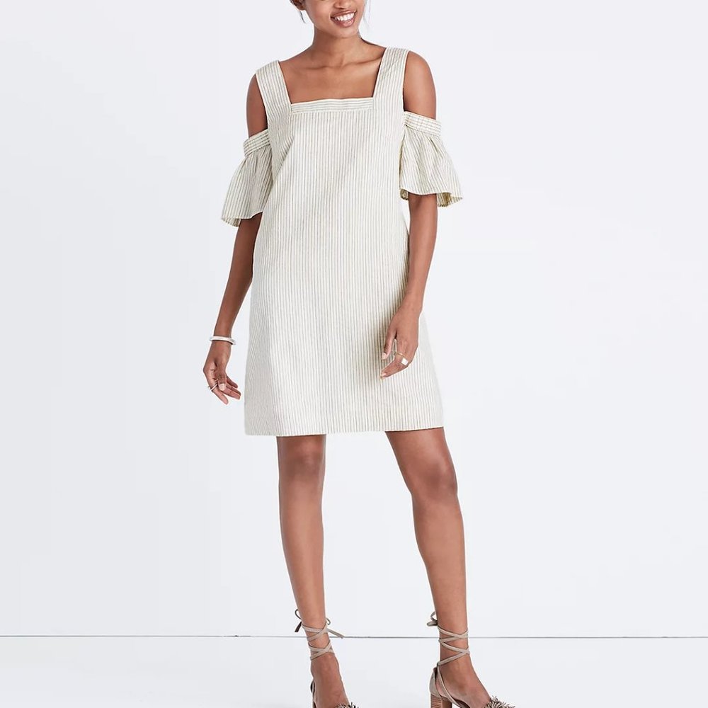 Madewell striped mini dresses